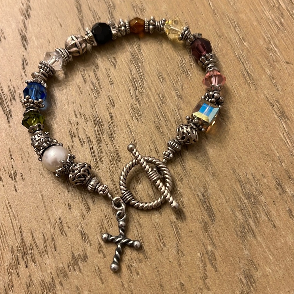 Christian Charm Beaded Bracelet - Picture 1 of 5